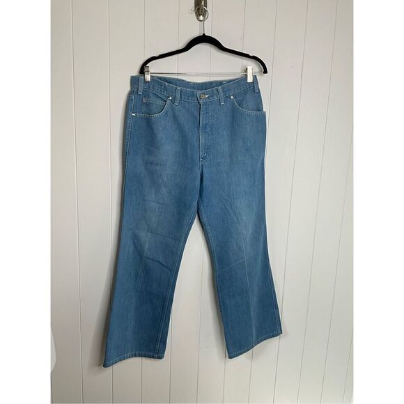 Vintage Levis Mens 36x30 Movin On Comfort Denim Jeans Light Wash Blue Tag - Picture 1 of 11